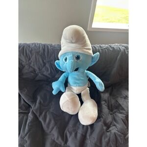 Clumsy Smurf Large Plush Stuffed Animal Toy Kellytoy 14"